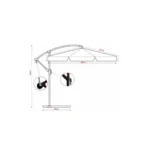 Ombrellone 3 m – alluminio stabile + telo UV