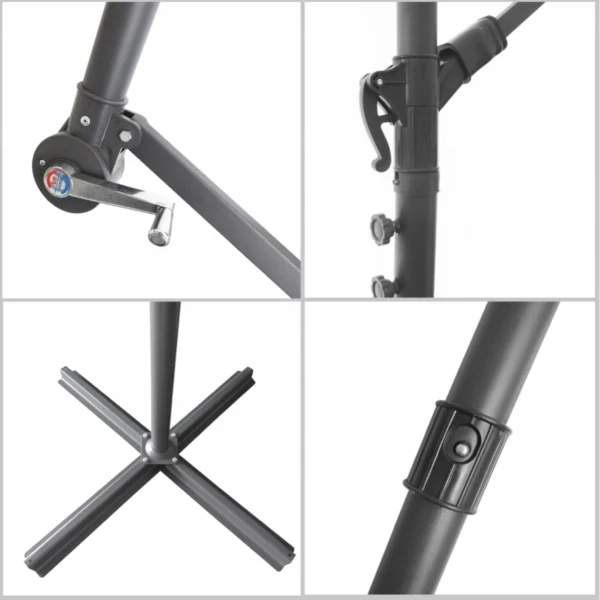 Ombrellone 3 m – alluminio stabile + telo UV