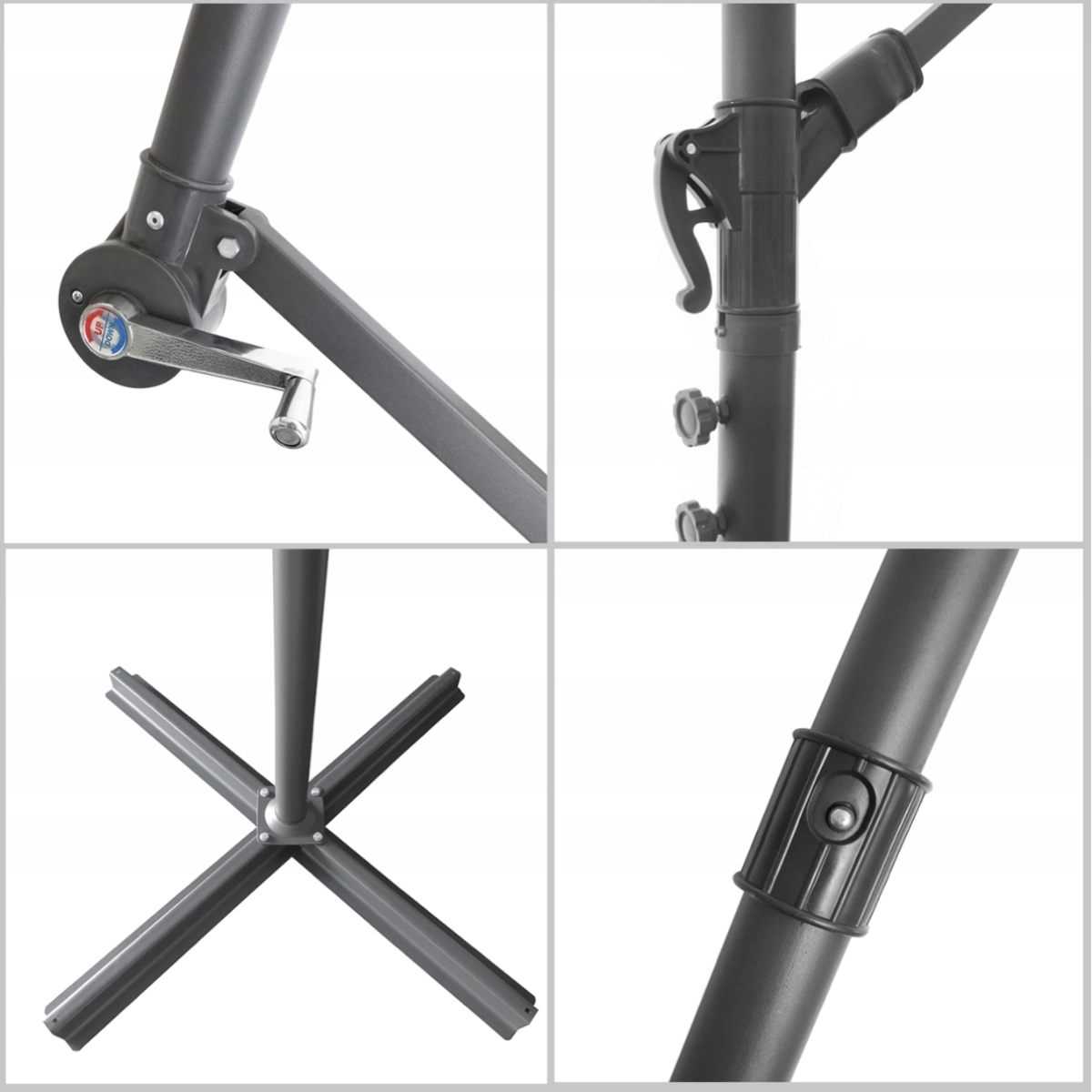 Ombrellone 3 m – alluminio stabile + telo UV