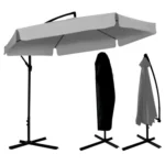 Ombrellone 3 m – grigio | Alluminio stabile + telo UV