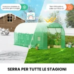 Serra in film – stabile, doppia porta, protezione UV