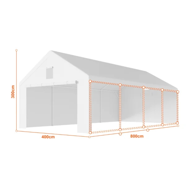 Tenda garage 4×8 m