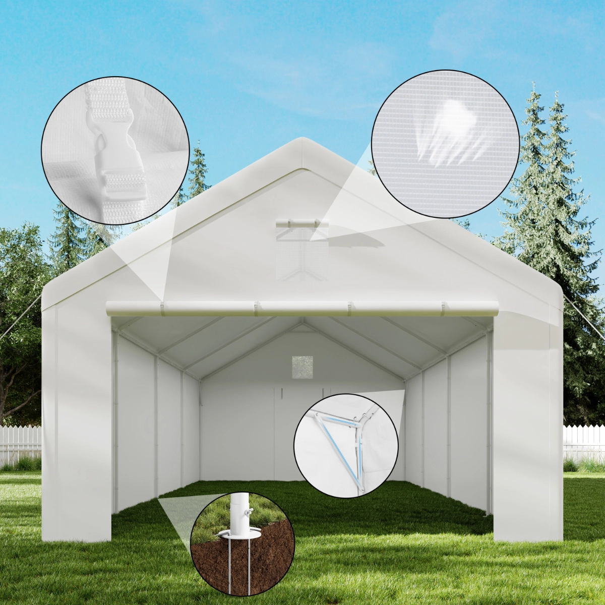 Tenda garage 4×8 m