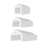 Tenda garage – struttura 38 mm + telo PE 280 g/m²