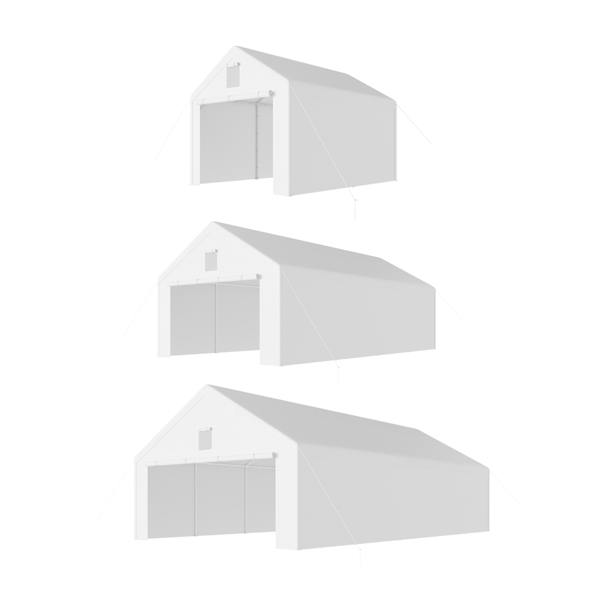 Tenda garage – struttura 38 mm + telo PE 280 g/m²