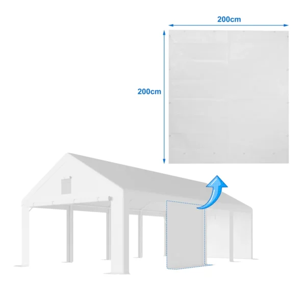 Pareti laterali piene originali per tenda garage premium – 2 pezzi