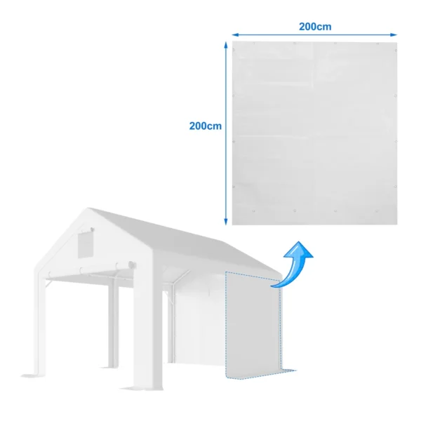 Pareti laterali piene originali per tenda garage premium – 2 pezzi