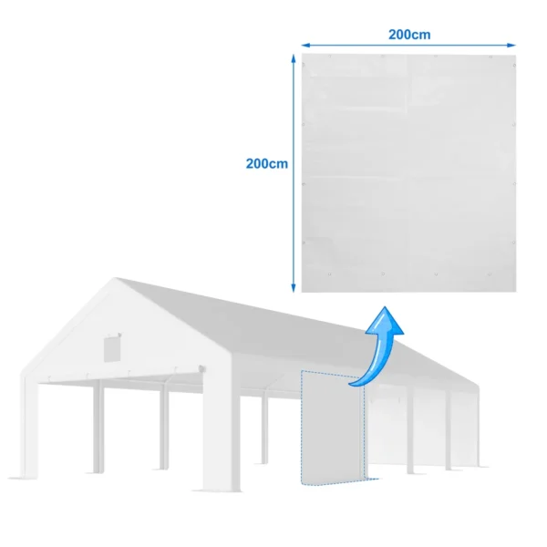 Pareti laterali piene originali per tenda garage premium – 2 pezzi