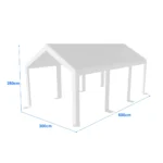 Telo di ricambio per tetto di tenda garage premium 3×6 m | 280 g/m² PE
