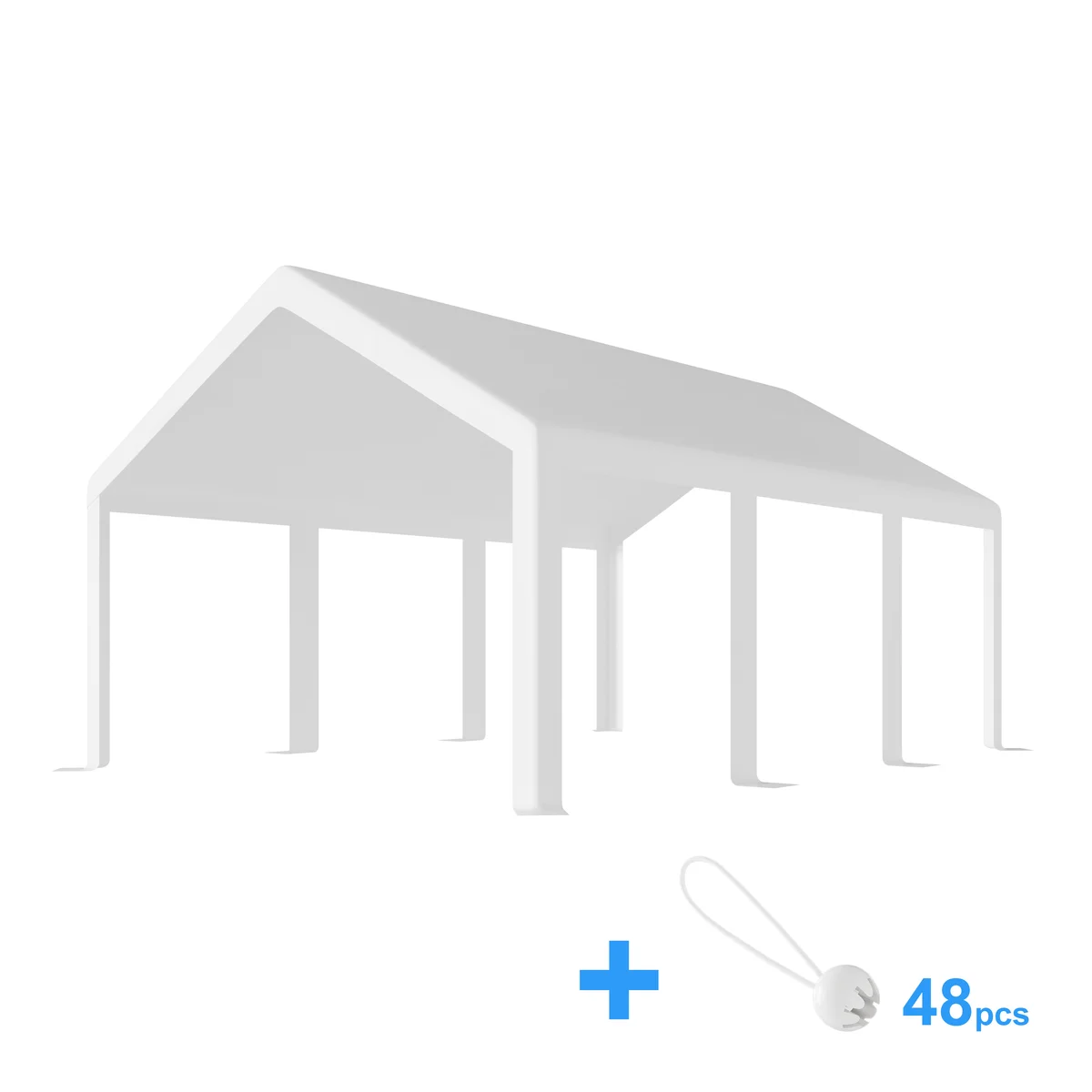 Telo di ricambio per tetto di tenda garage premium 4×6 m | 280 g/m² PE