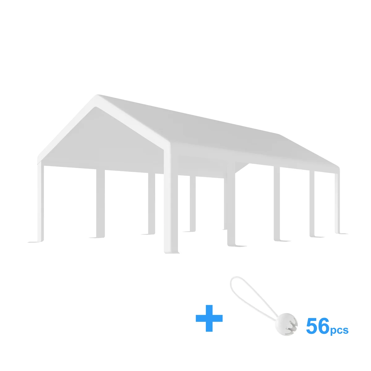 Telo di ricambio per tetto di tenda garage premium 4×8 m | 280 g/m² PE