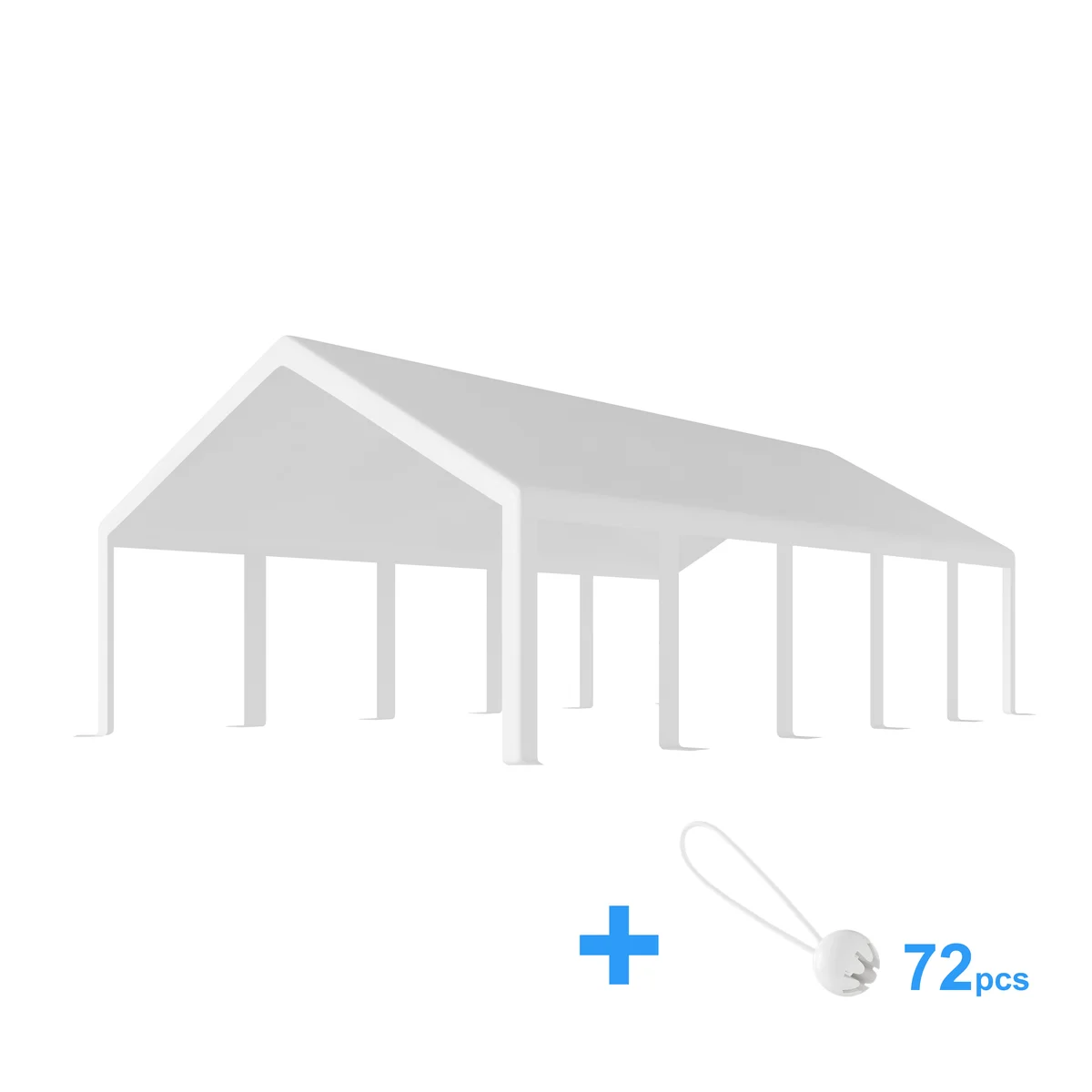 Telo di ricambio per tetto di tenda garage premium 5×10 m | 280 g/m² PE