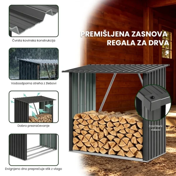tettoia-metallica-per-legna-premium-2 Tettoia metallica per legna Premium 89 × 163 × 154 cm (1,5 m²)