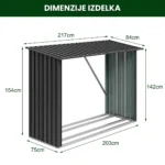 tettoia-metallica-per-legna-premium-8 Tettoia metallica per legna Premium 84 × 217 × 154 cm (1,9 m²)